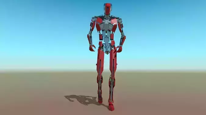 Animated Red Robot
