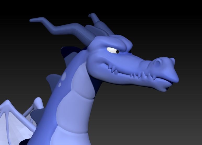 Drakon Stylized Low-poly 3D model_1