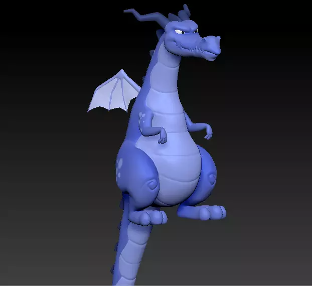 Drakon Stylized Low-poly 3D model_0