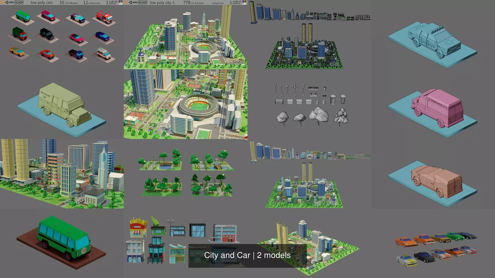 City and Car 3D Model Collection_0