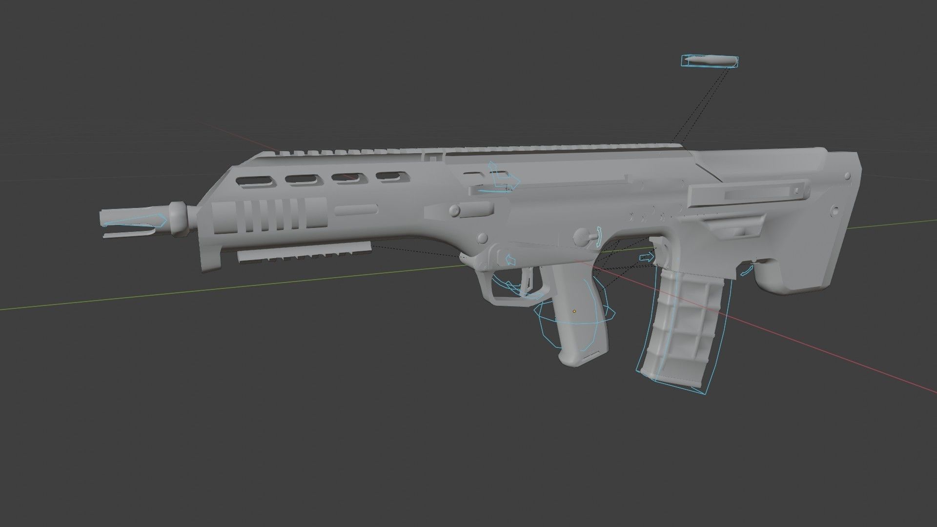 MDR Assault Rifle Low-poly 3D model_11