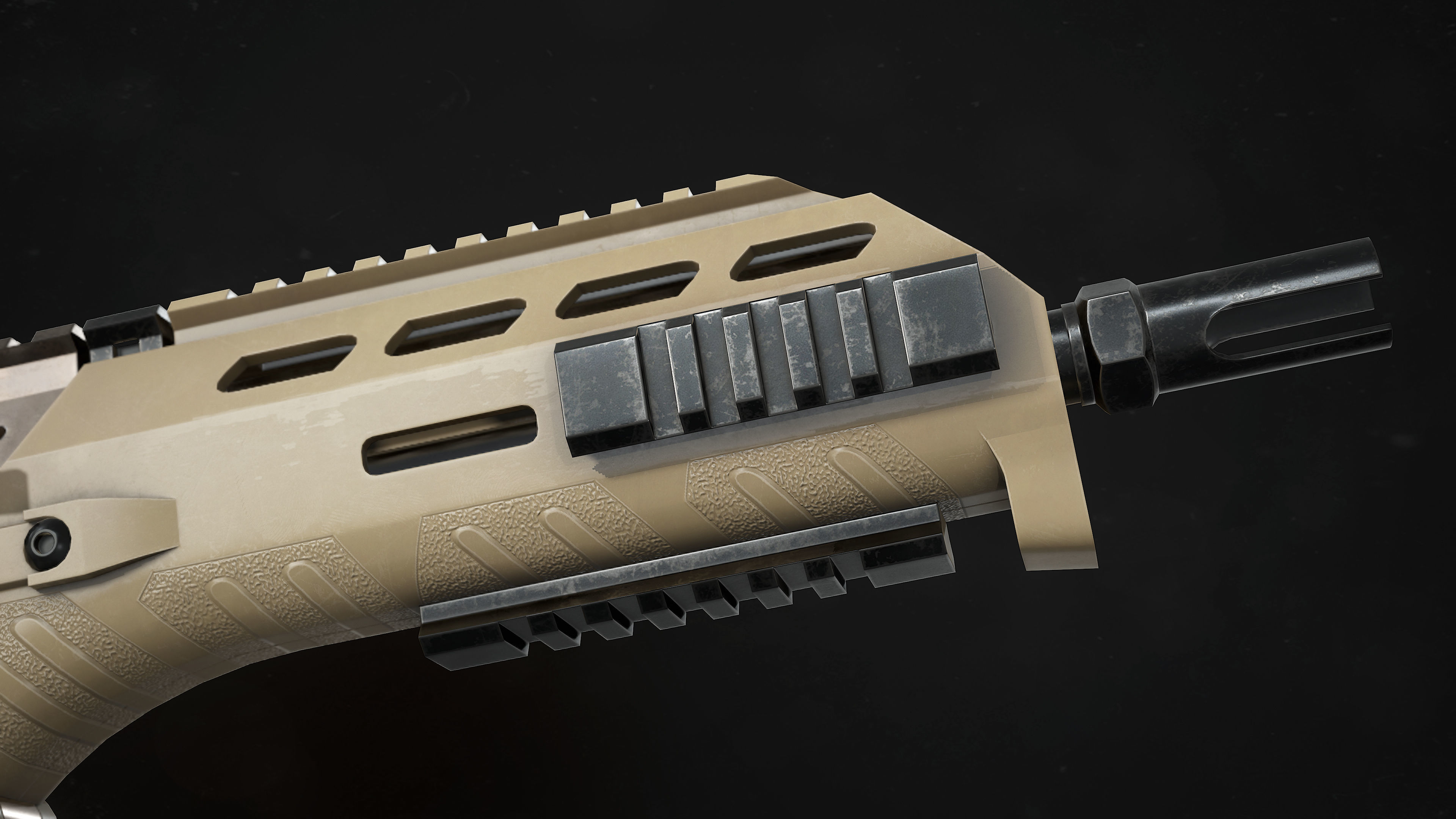 MDR Assault Rifle Low-poly 3D model_6