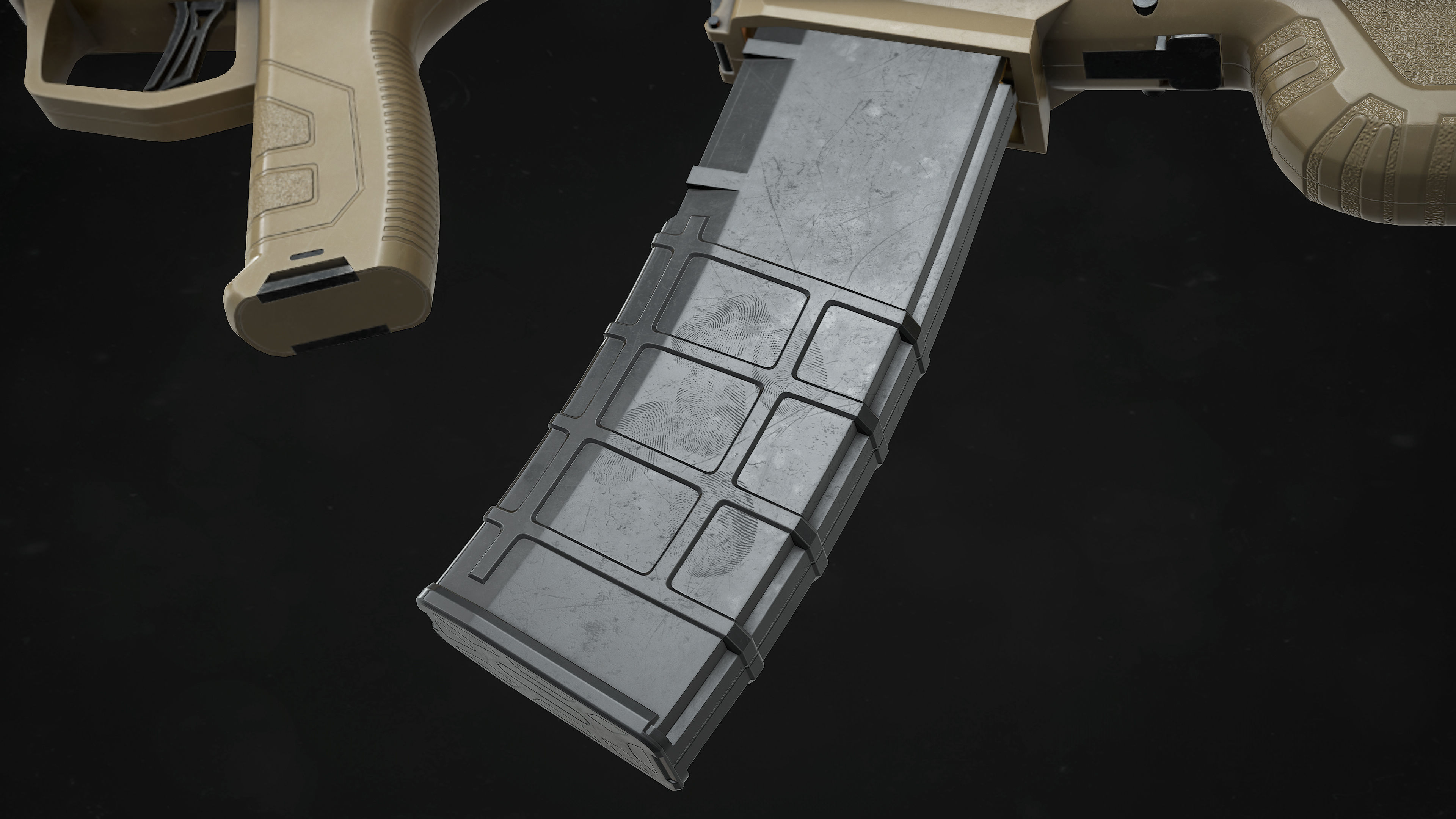 MDR Assault Rifle Low-poly 3D model_5