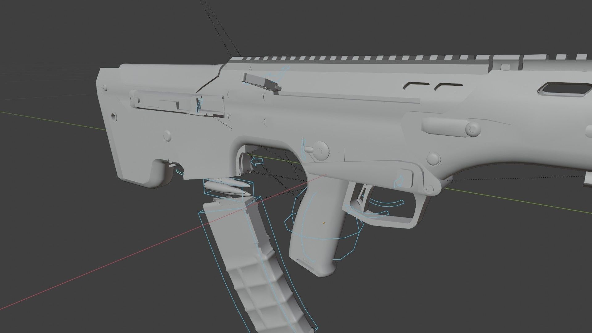 MDR Assault Rifle Low-poly 3D model_12