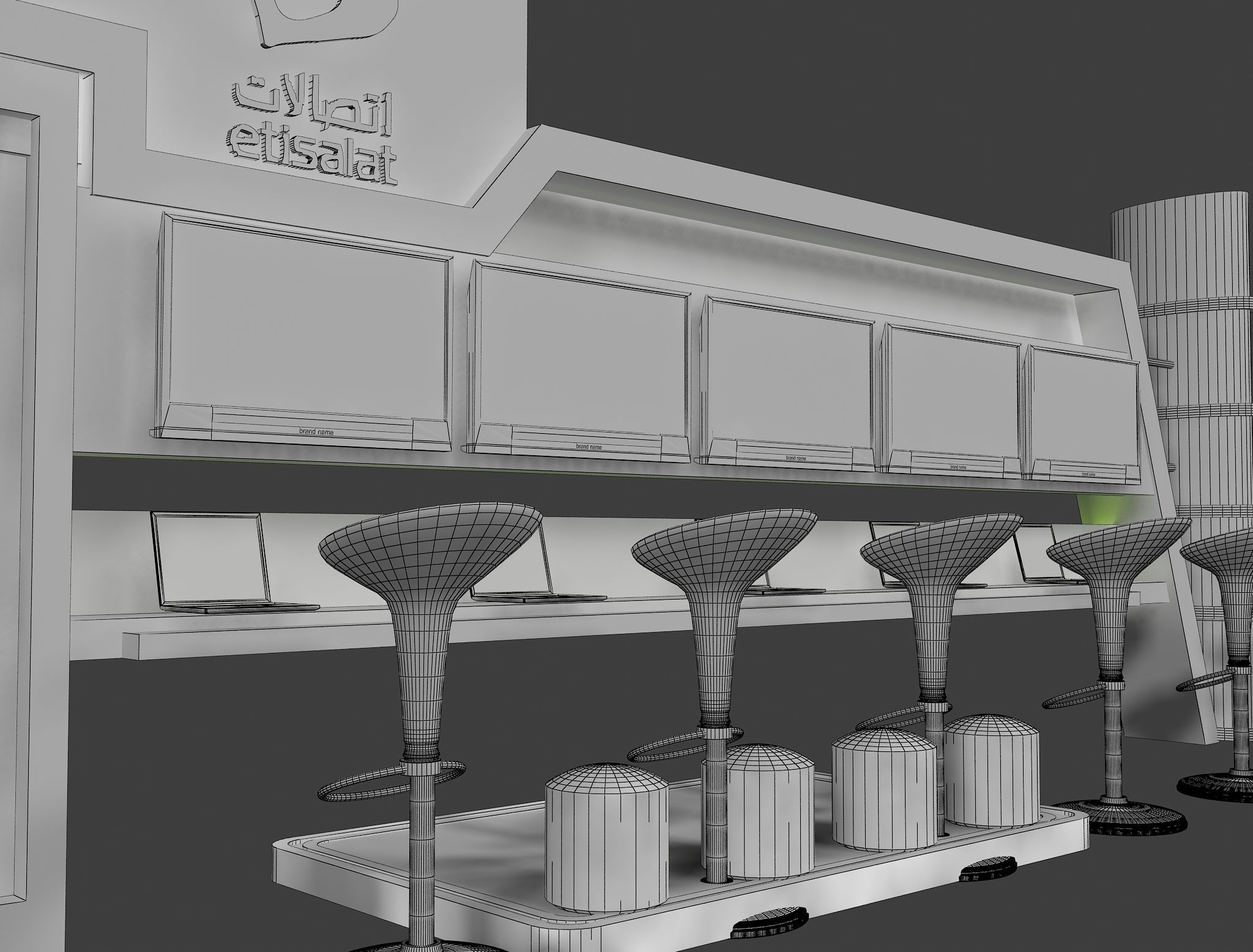 Booth Exhibition Stand a444e 3D model_8