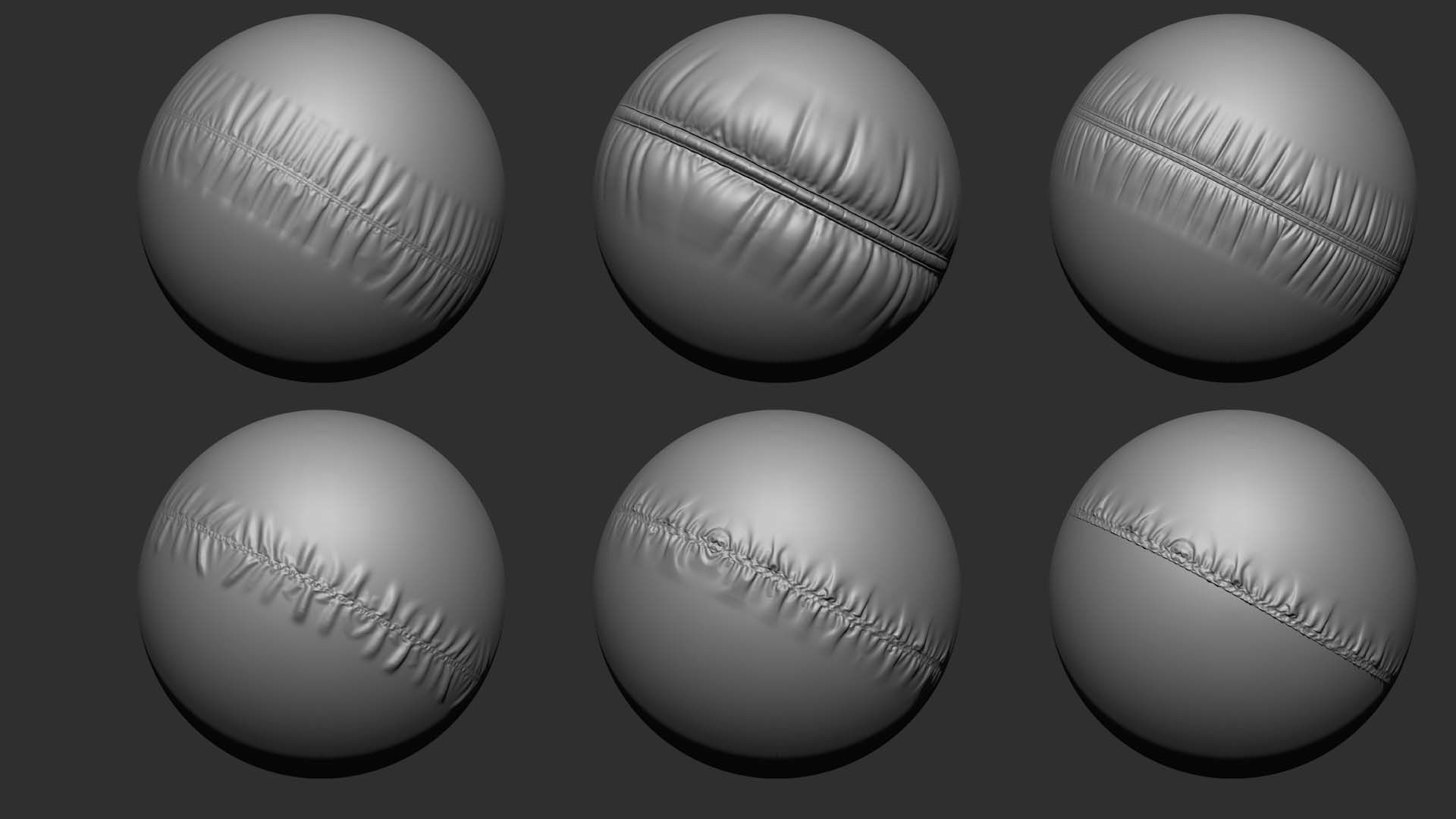 200 Seams And Stitches Brushes  Video Tutorial-Collection 3D model_5