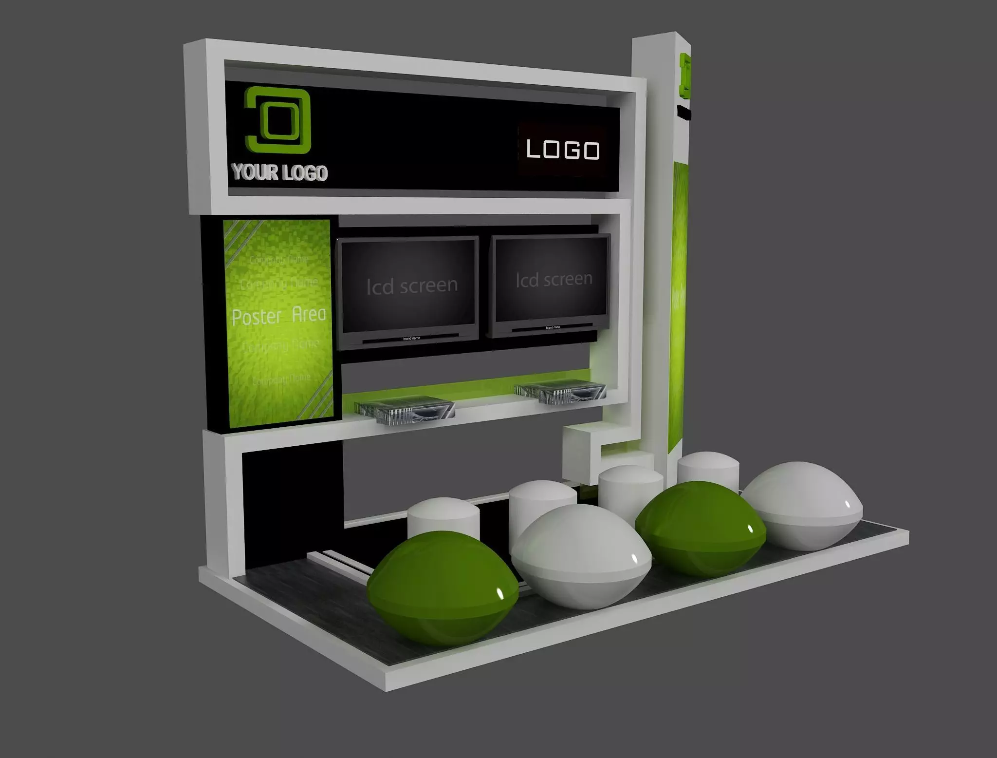 Booth Exhibition Stand a445a 3D model_0