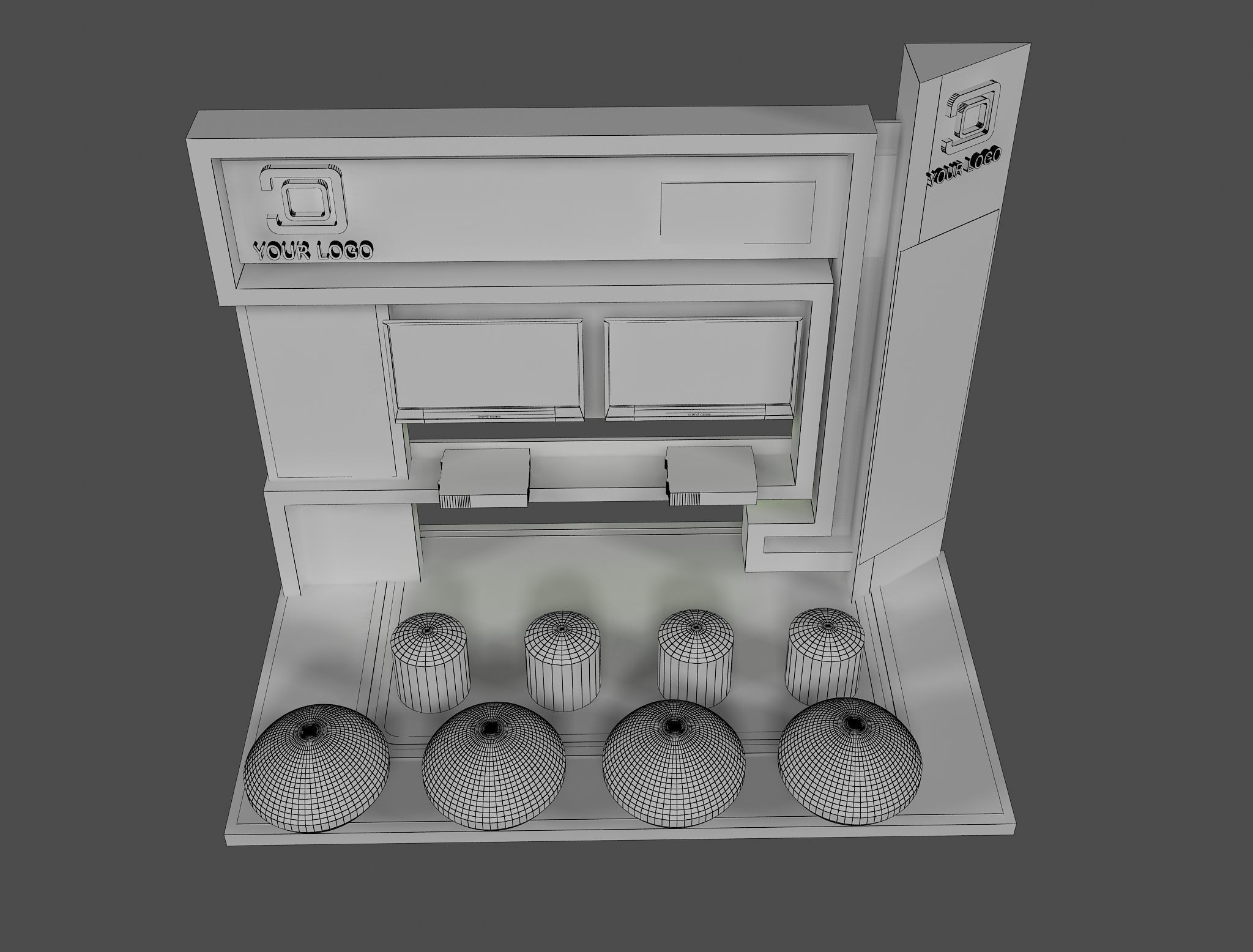 Booth Exhibition Stand a445a 3D model_5