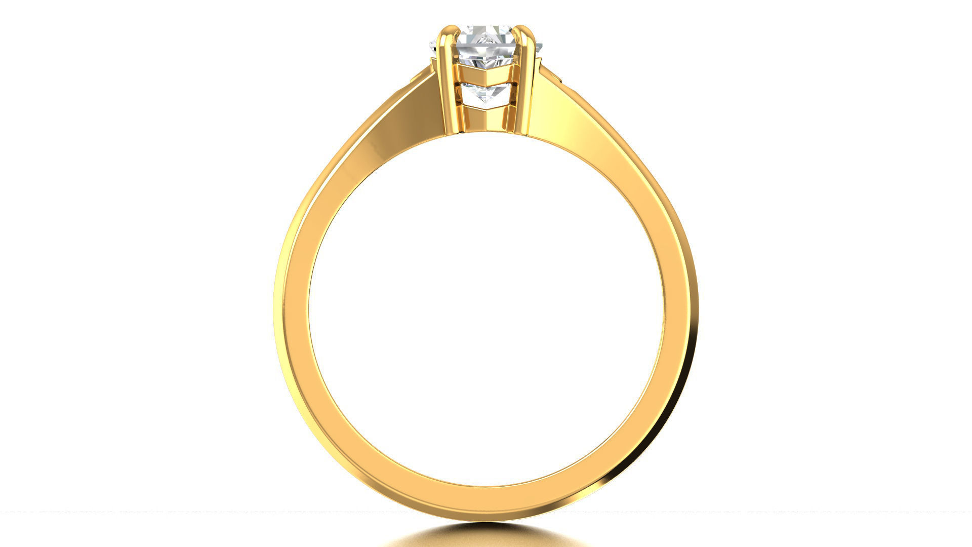 Hexagon Engagement Ring 3D print model_5