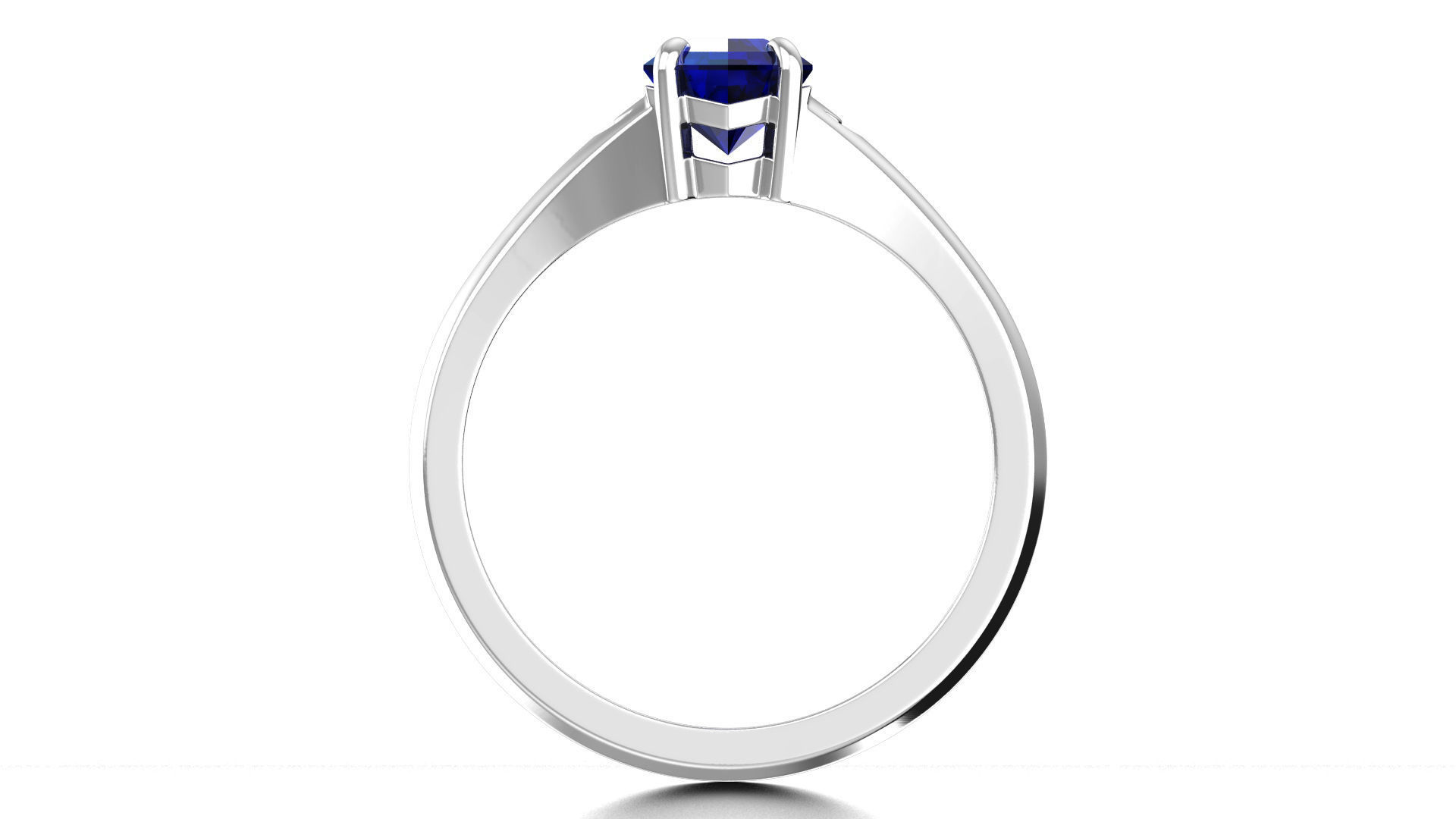 Hexagon Engagement Ring 3D print model_6