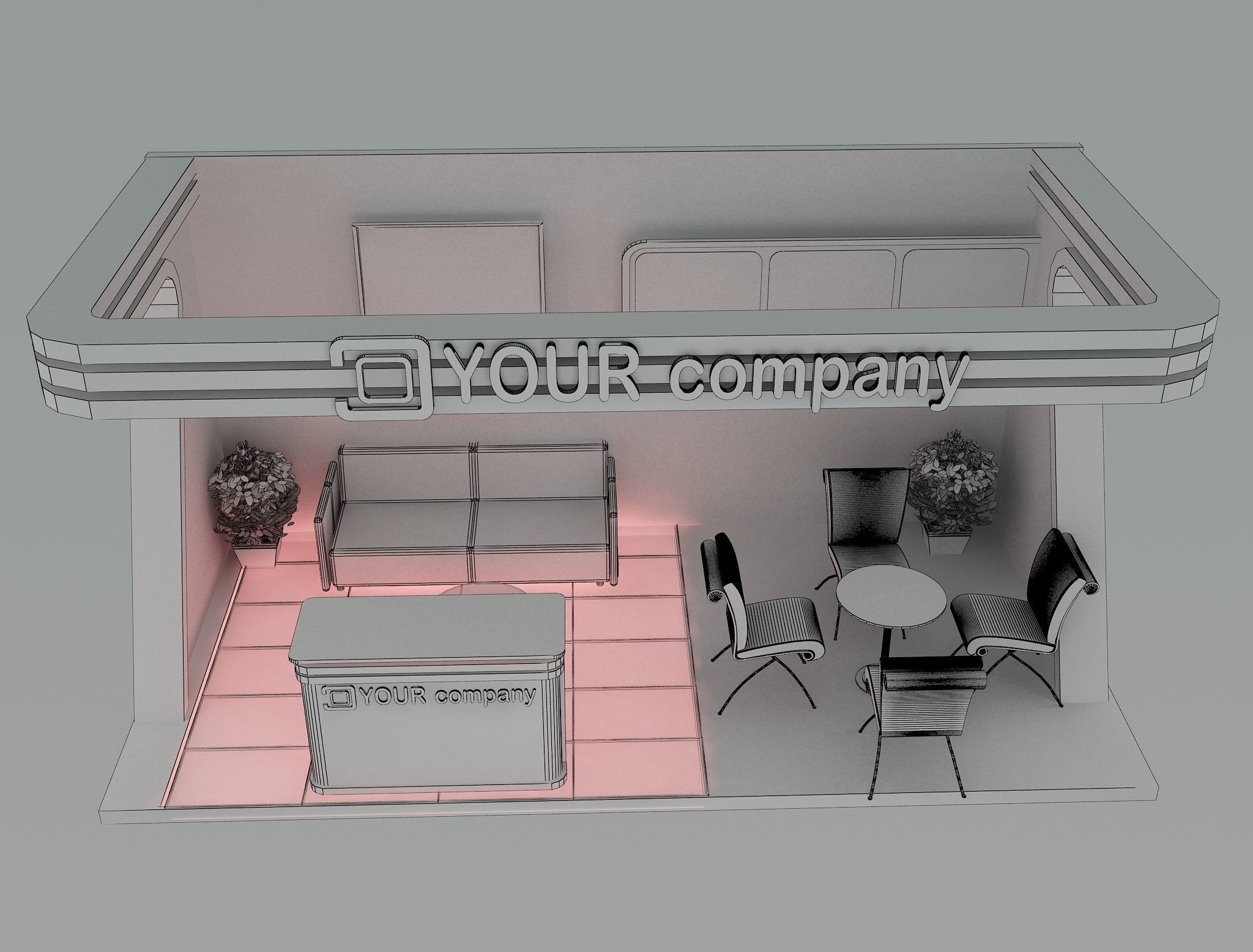 Booth Exhibition Stand a446a  3D model_11