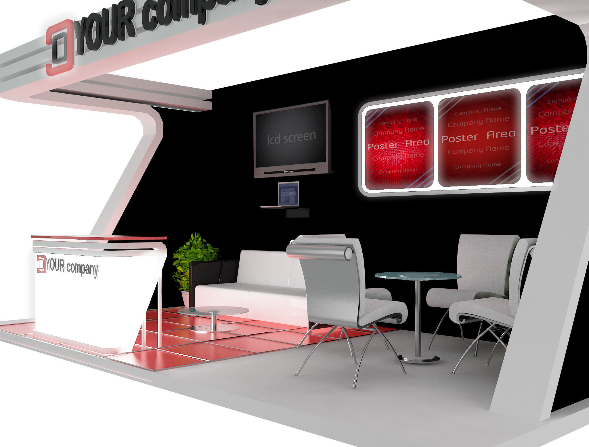 Booth Exhibition Stand a446a  3D model_8