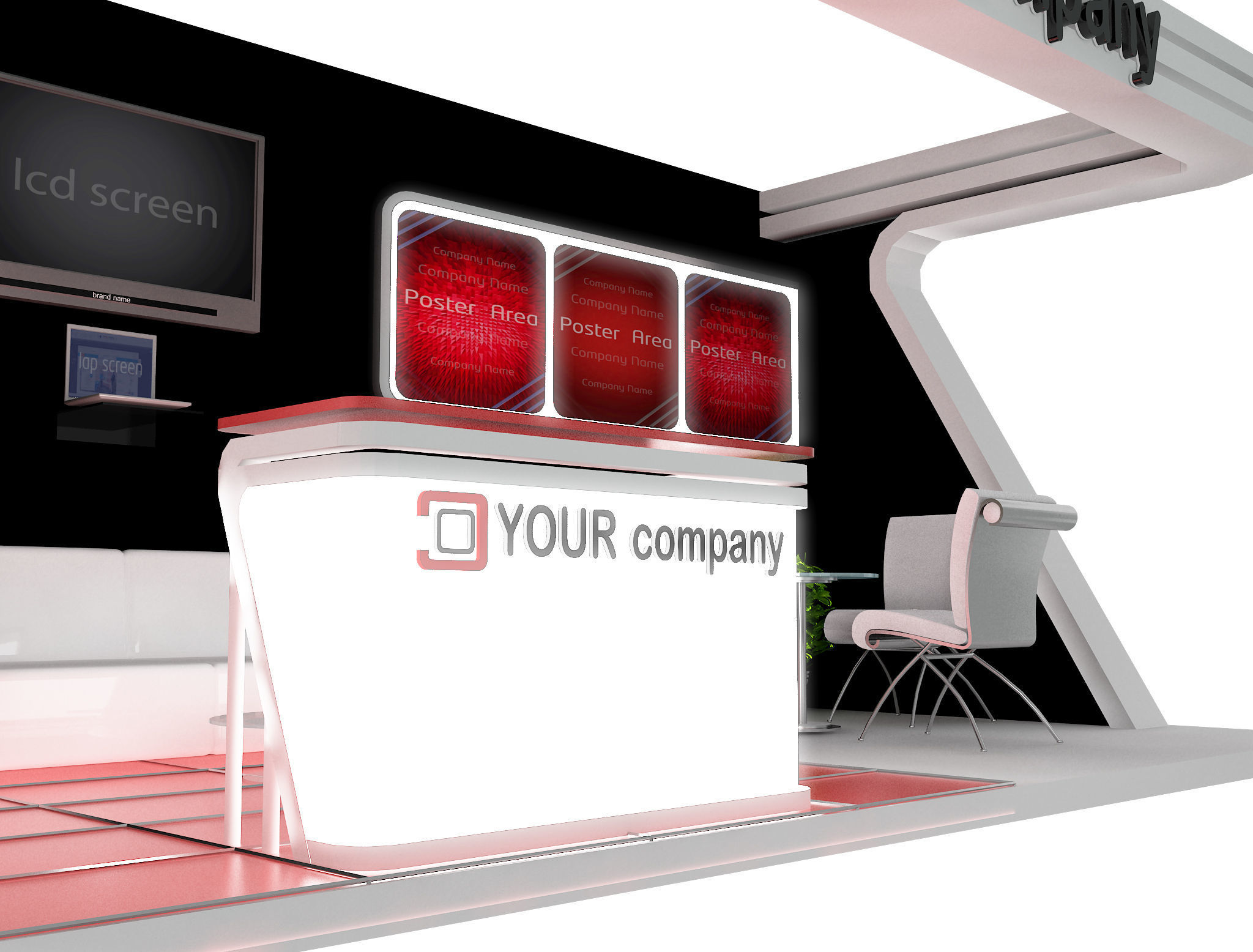 Booth Exhibition Stand a446a  3D model_6