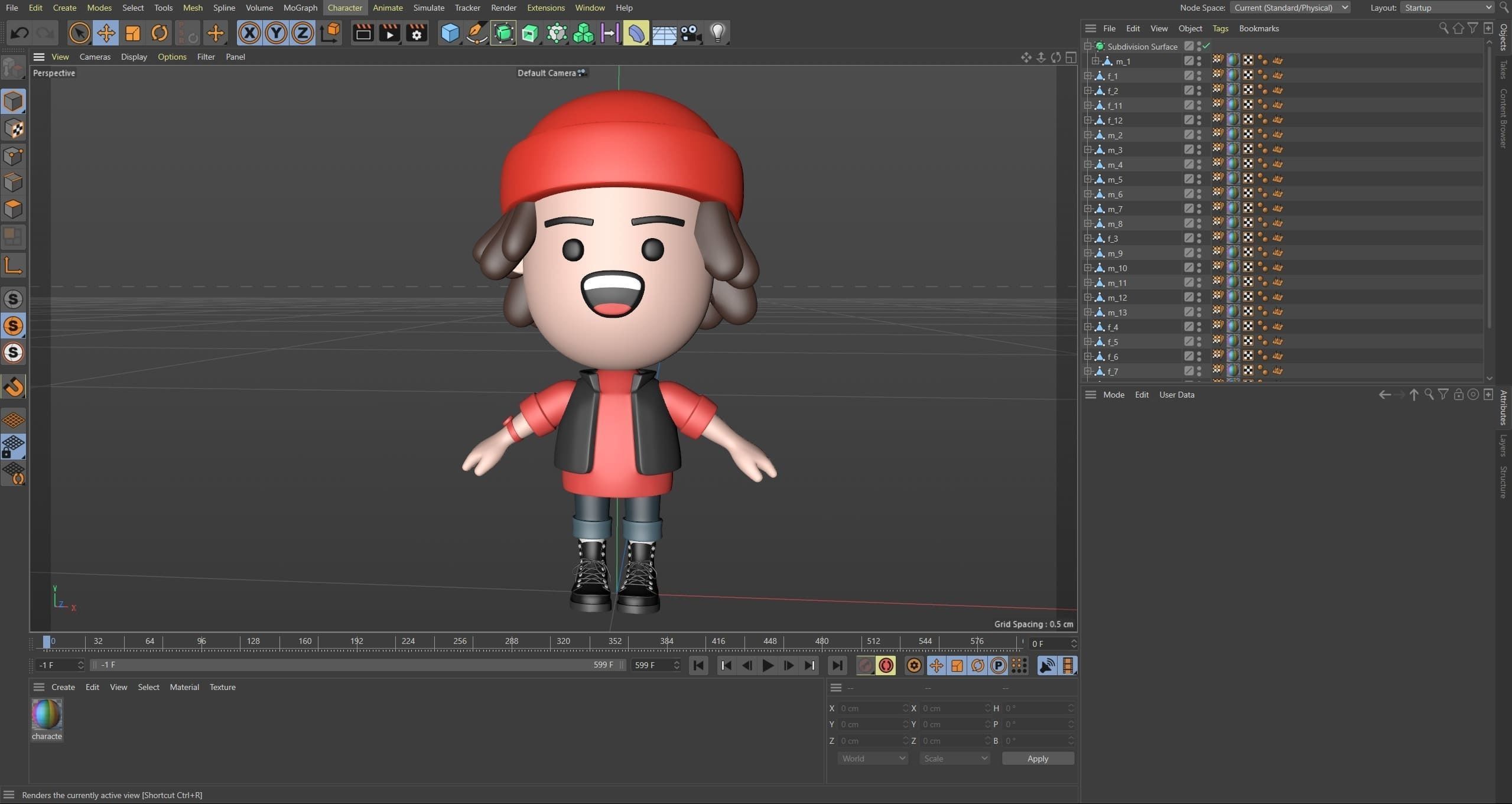 Cute Characters 3 Low-poly 3D model_25