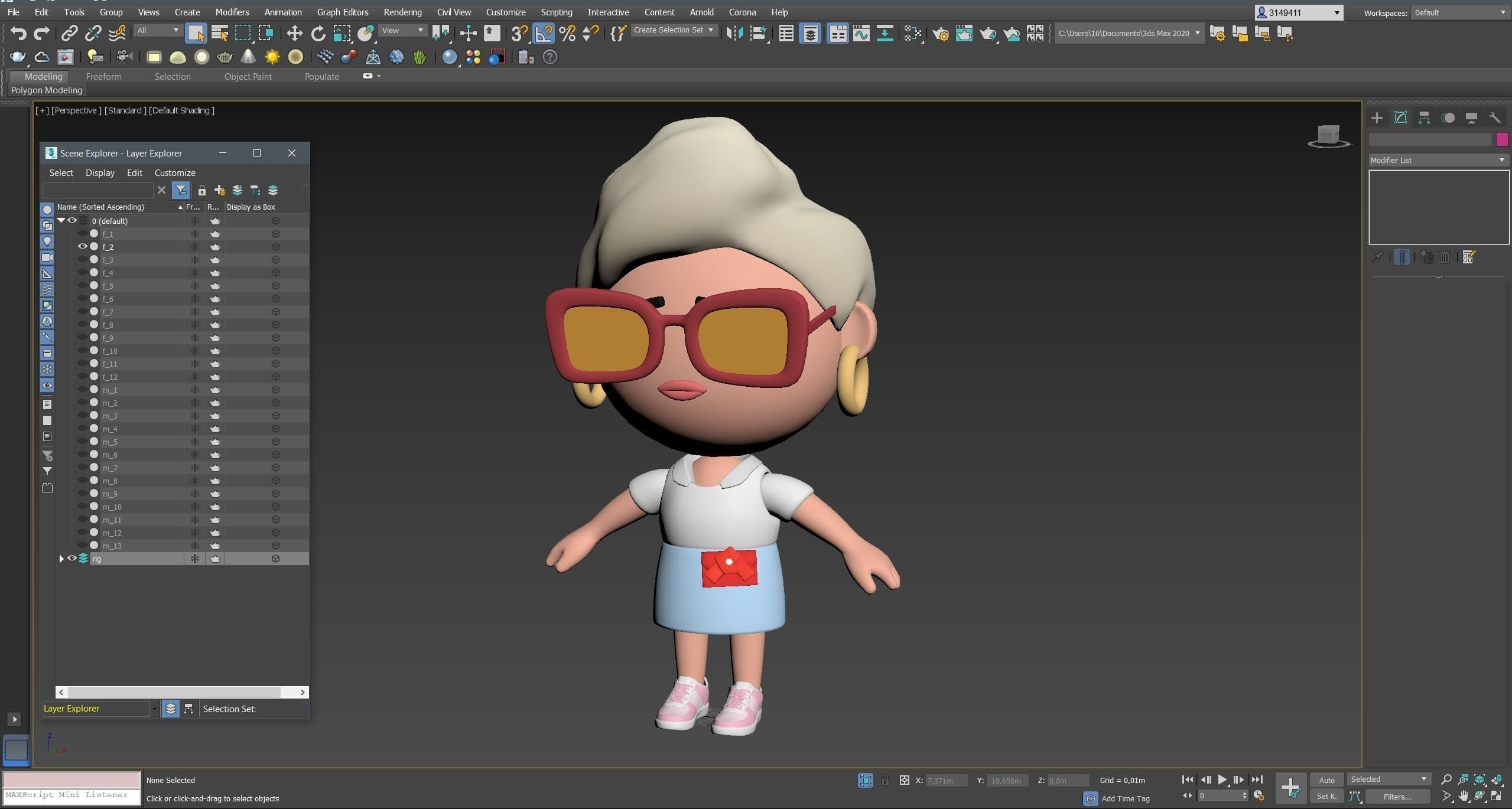 Cute Characters 3 Low-poly 3D model_27