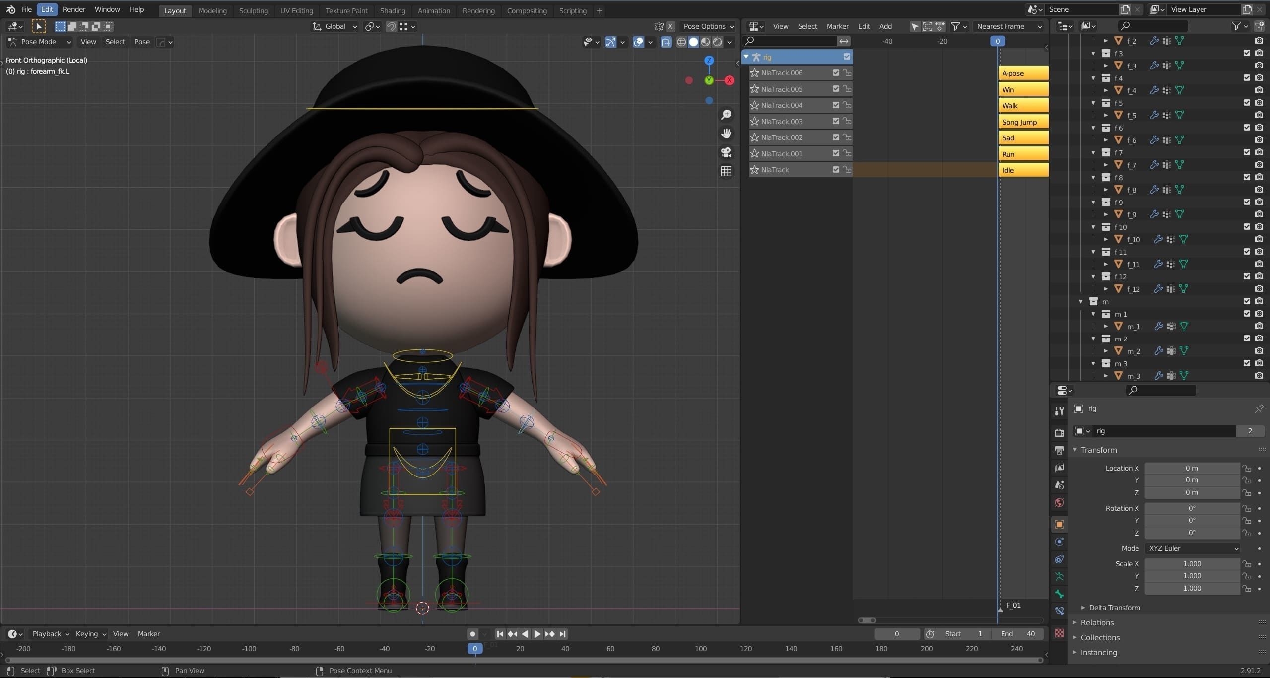 Cute Characters 3 Low-poly 3D model_24