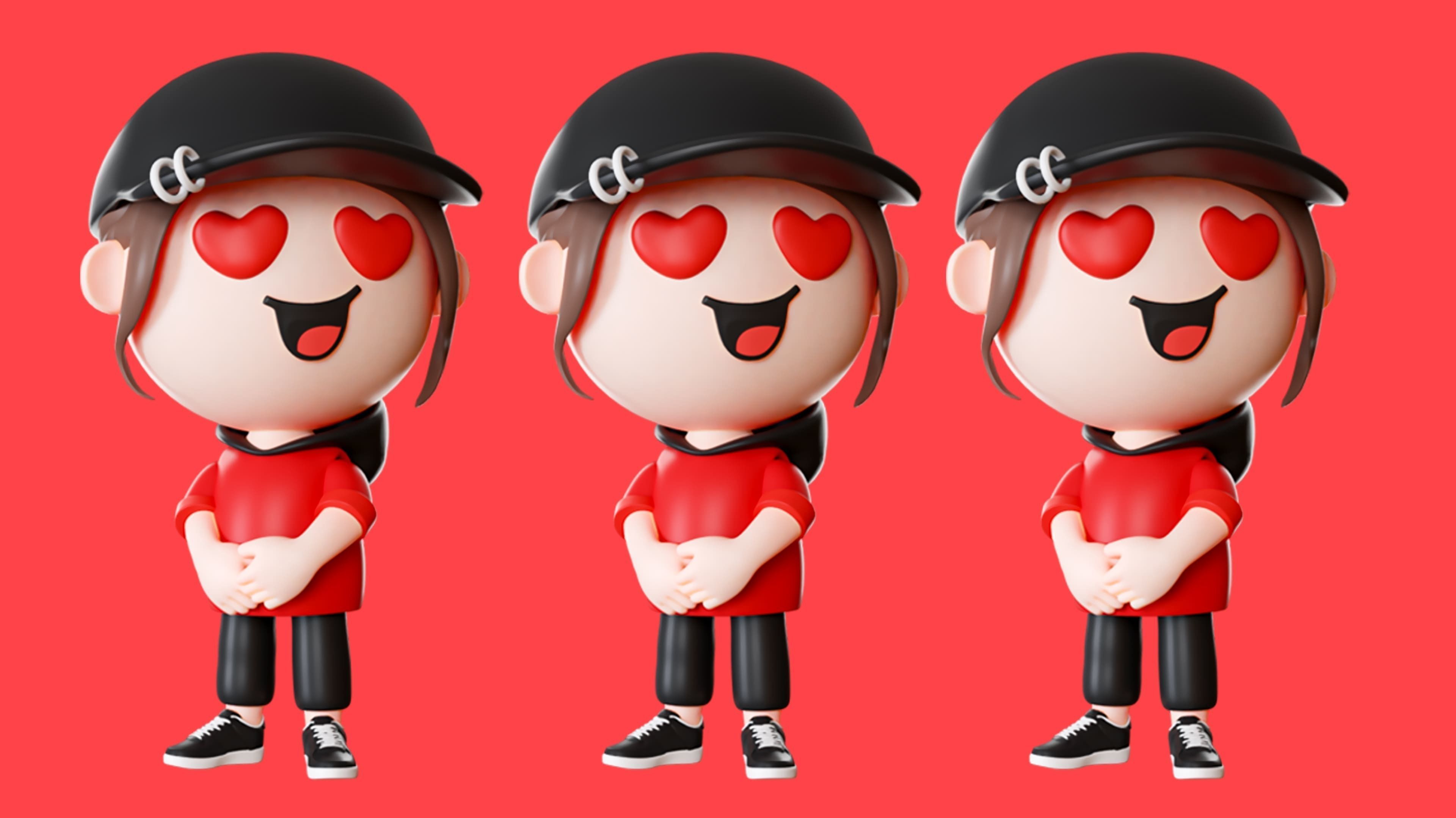 Cute Characters 3 Low-poly 3D model_15