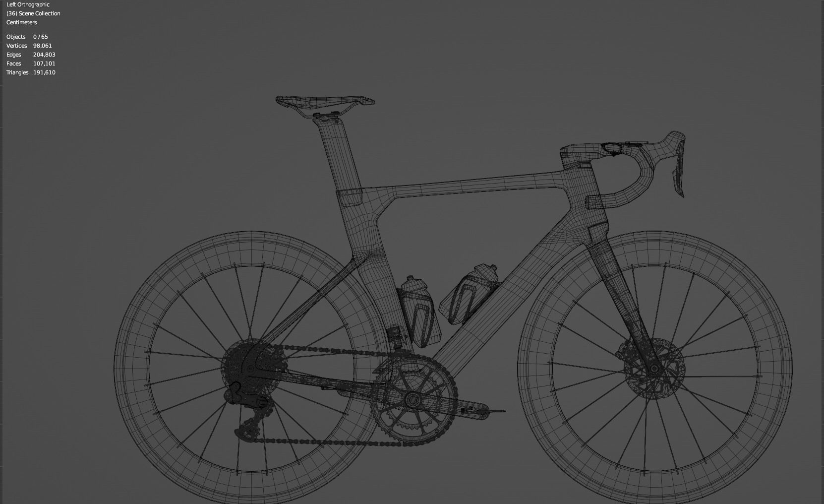 Cannondale SystemSix Roadbike Low-poly 3D model_27