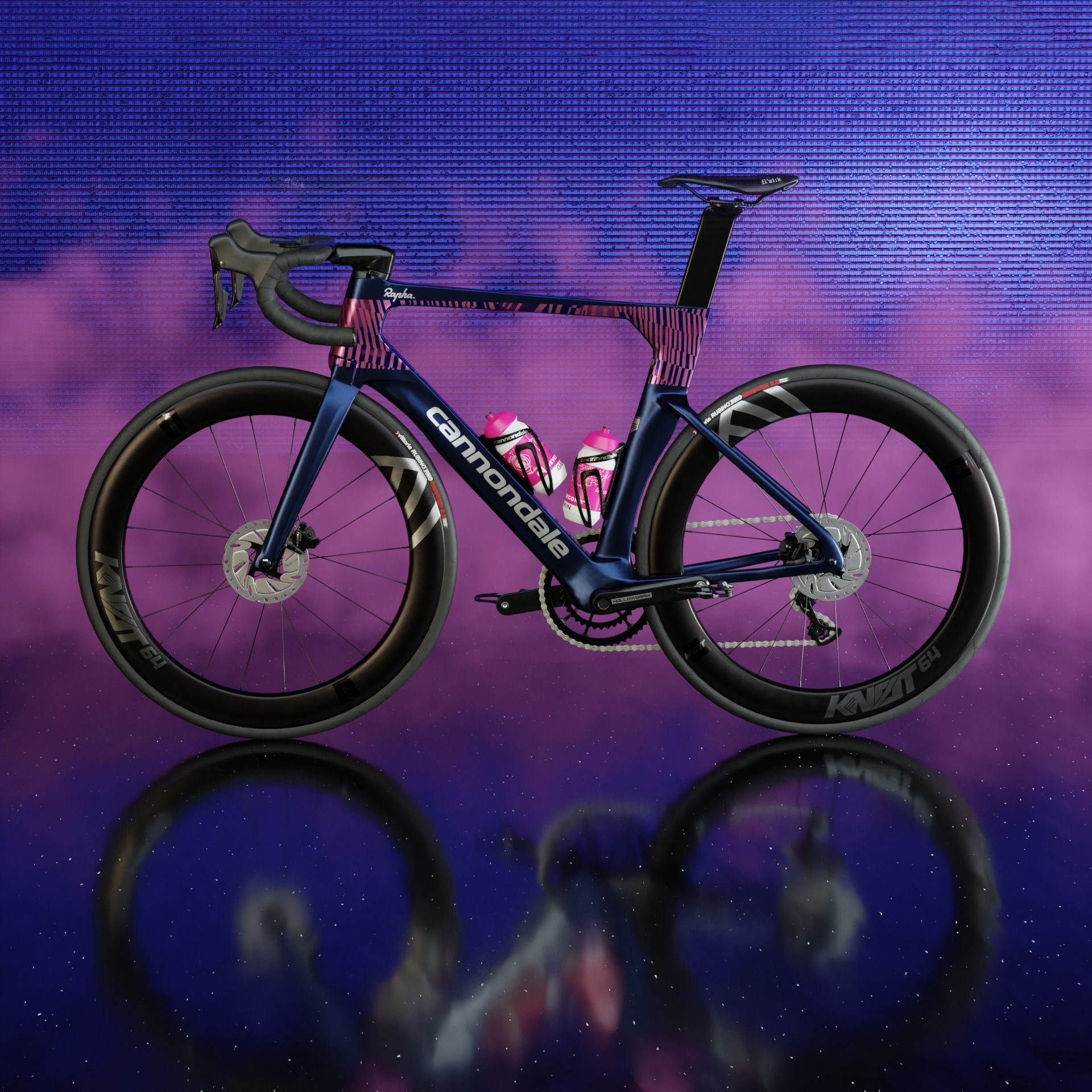 Cannondale SystemSix Roadbike Low-poly 3D model_12