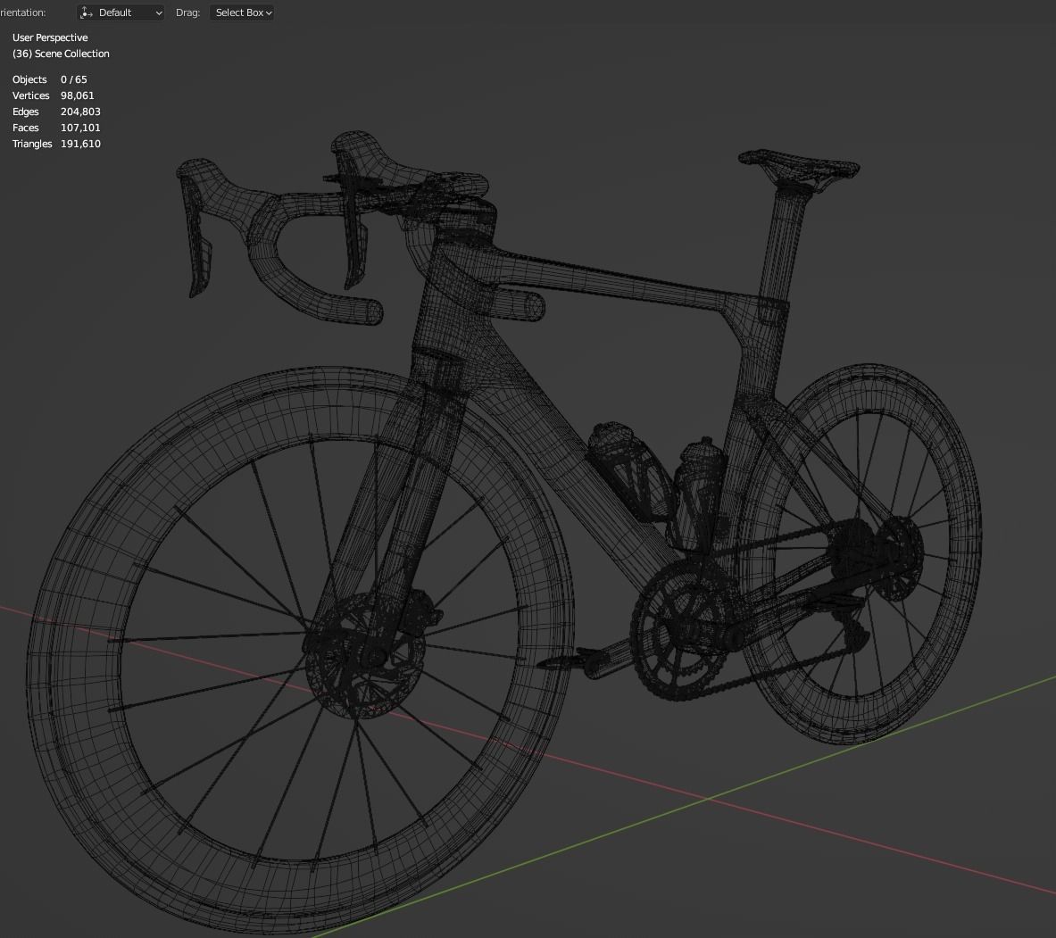 Cannondale SystemSix Roadbike Low-poly 3D model_30