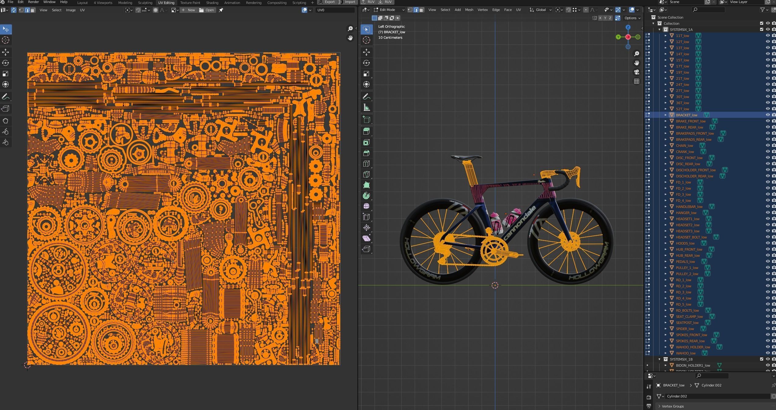 Cannondale SystemSix Roadbike Low-poly 3D model_31