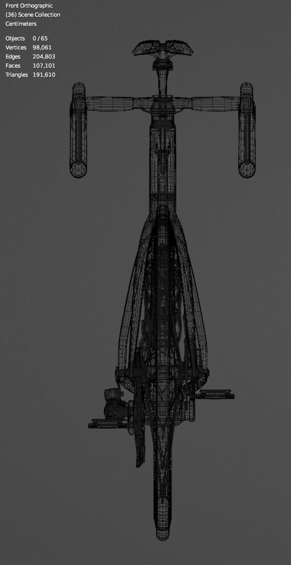 Cannondale SystemSix Roadbike Low-poly 3D model_29