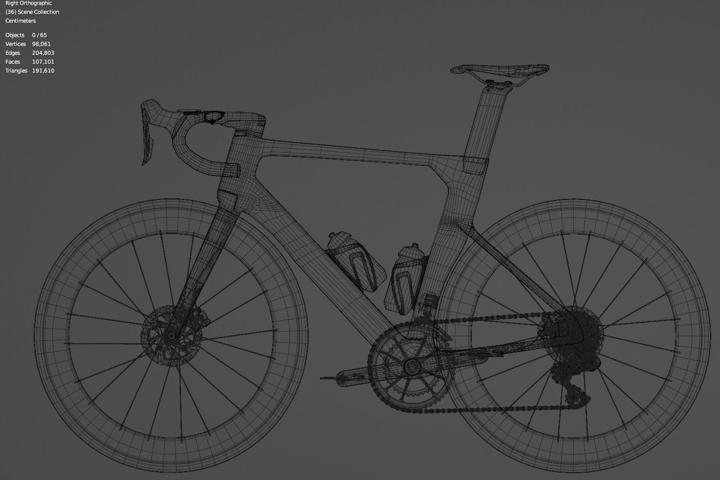 Cannondale SystemSix Roadbike Low-poly 3D model_28
