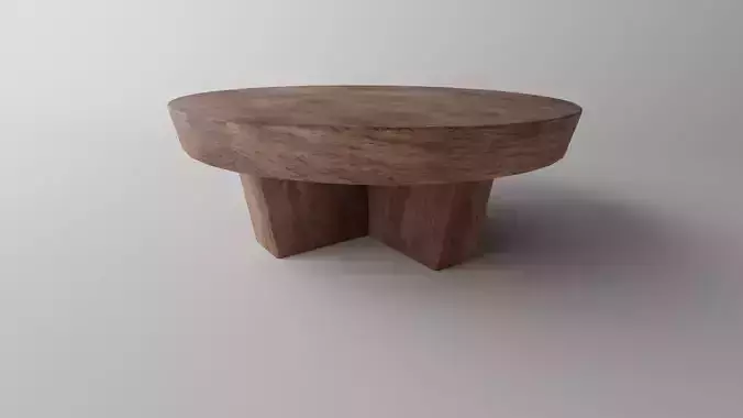 Round massive coffee table