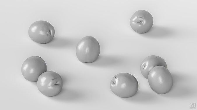 Plum  3D model 4