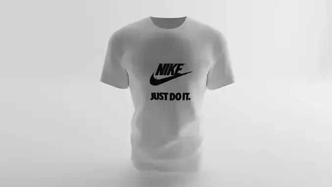 T shirt nike man Low-poly 3D model