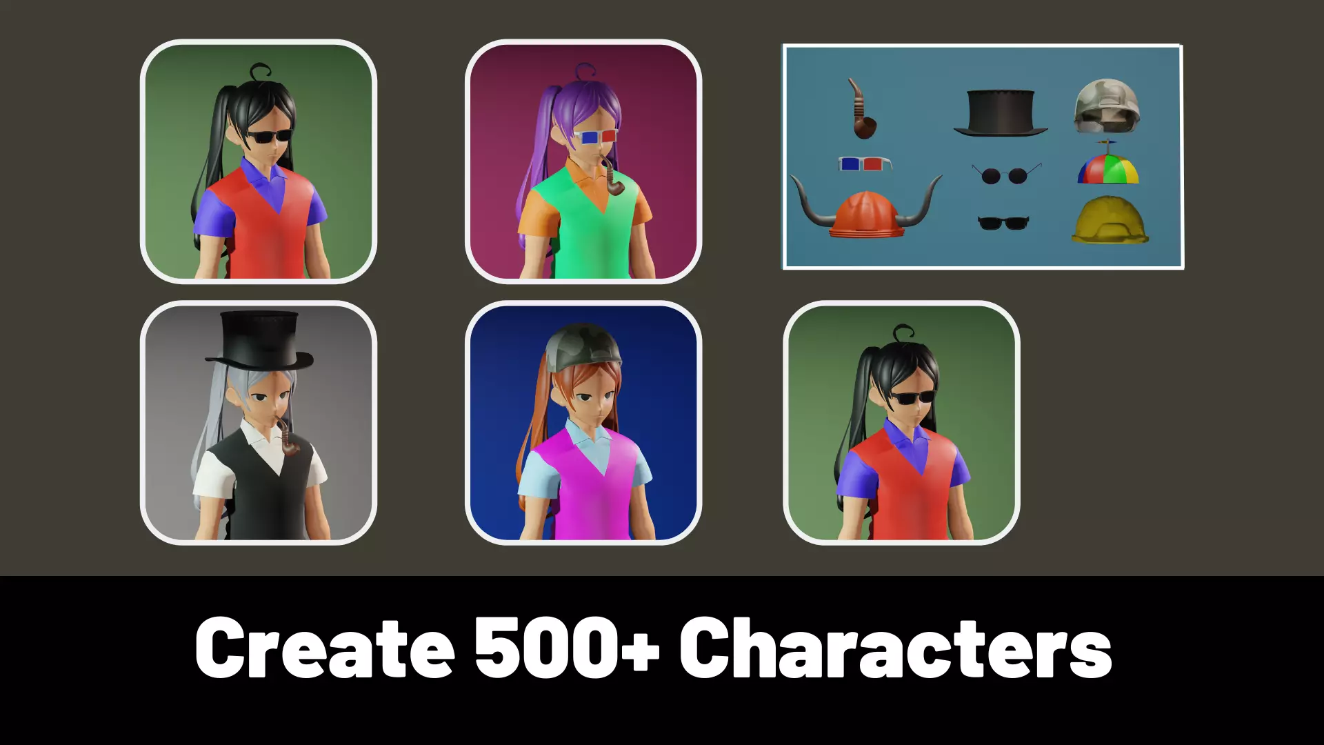 3d NFT Characters - Series IX Low-poly 3D model_0