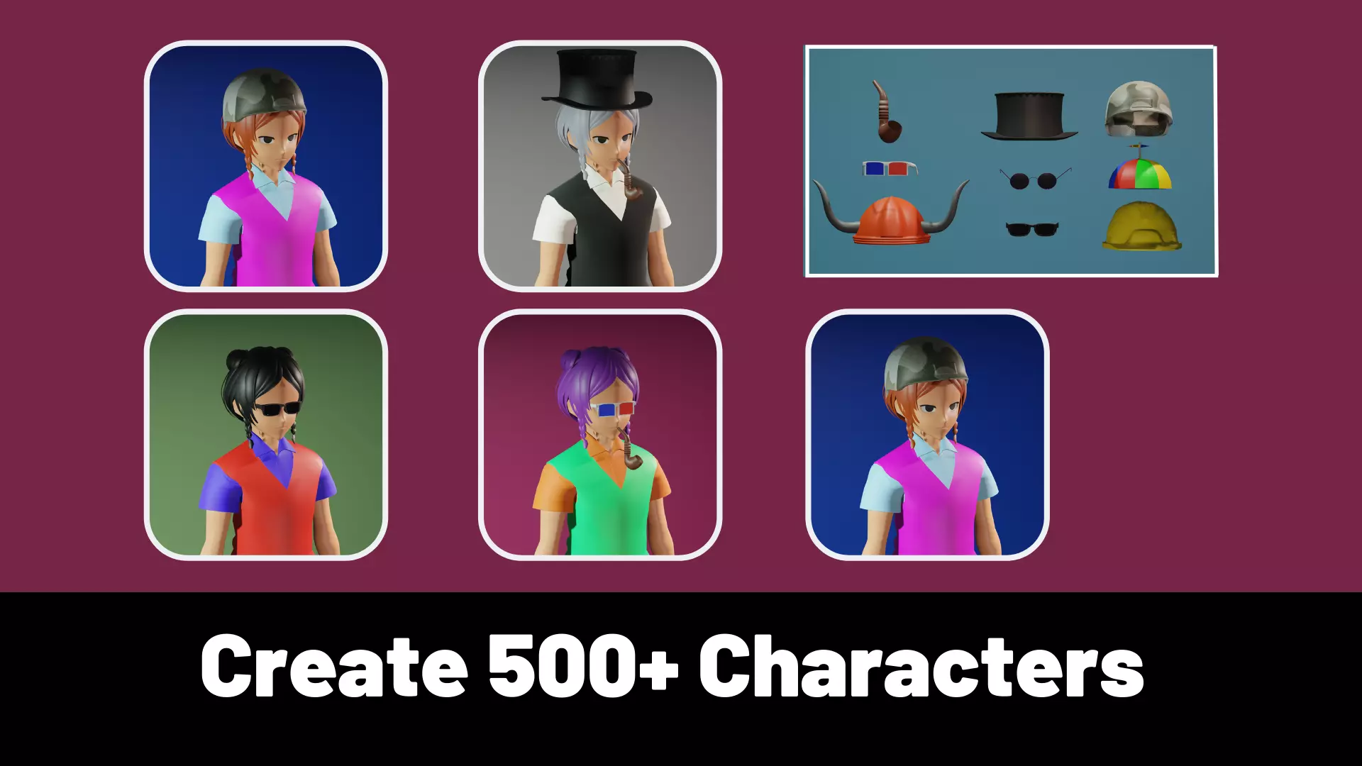 3d NFT Characters - Series XIV Low-poly 3D model_0