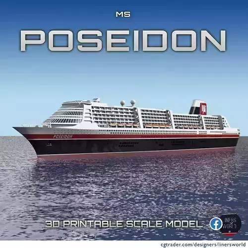 MS POSEIDON - Fictional cruise ship from the 2006 movie 3D print model