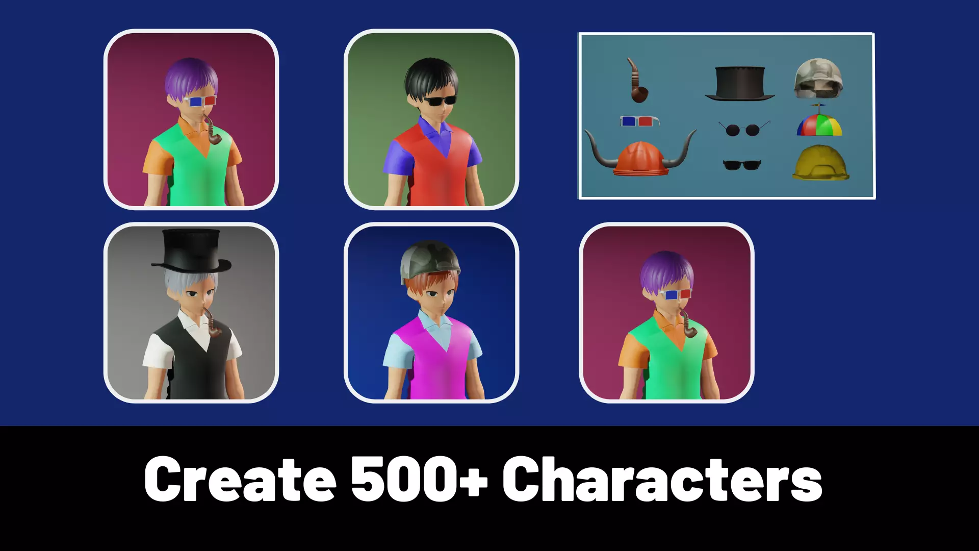 3d NFT Characters - Series XVIII Low-poly 3D model_0