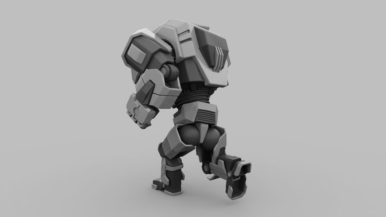 Droid runner rigged - animated character 3D model_6