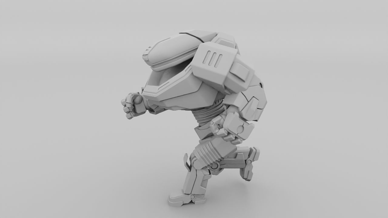 Droid runner rigged - animated character 3D model_12