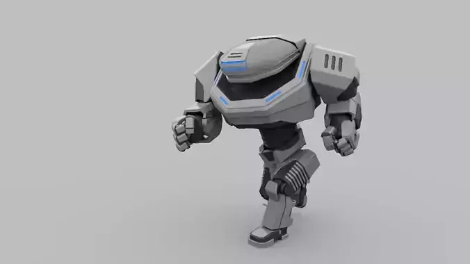 Droid runner rigged - animated character