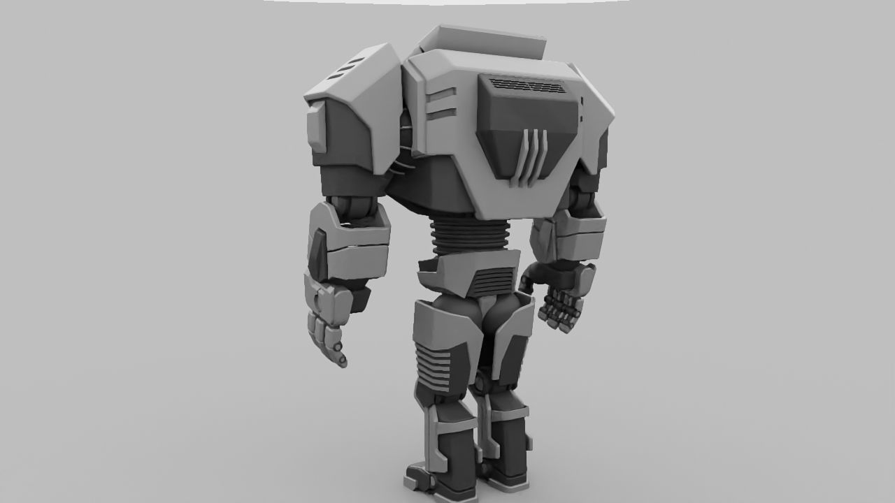 Droid runner rigged - animated character 3D model_5