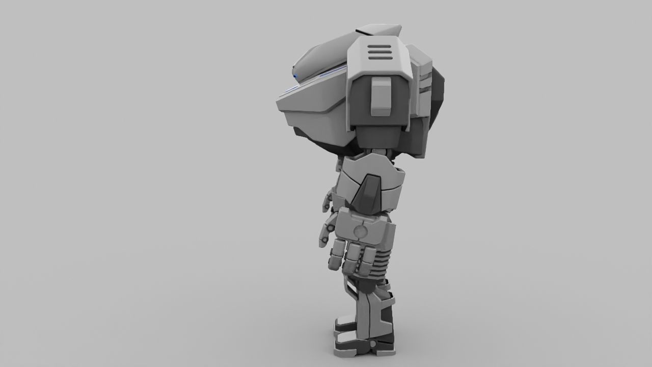 Droid runner rigged - animated character 3D model_7