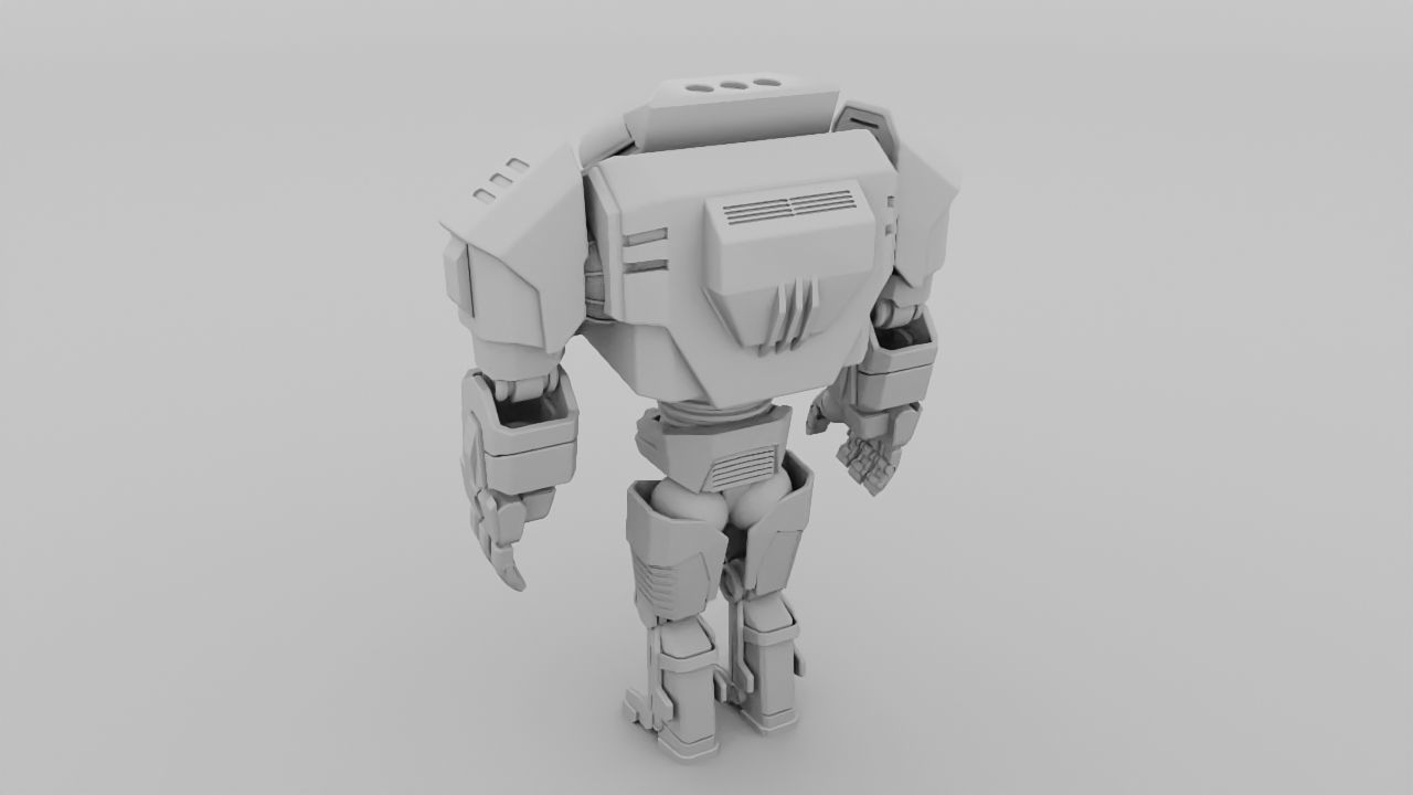 Droid runner rigged - animated character 3D model_10