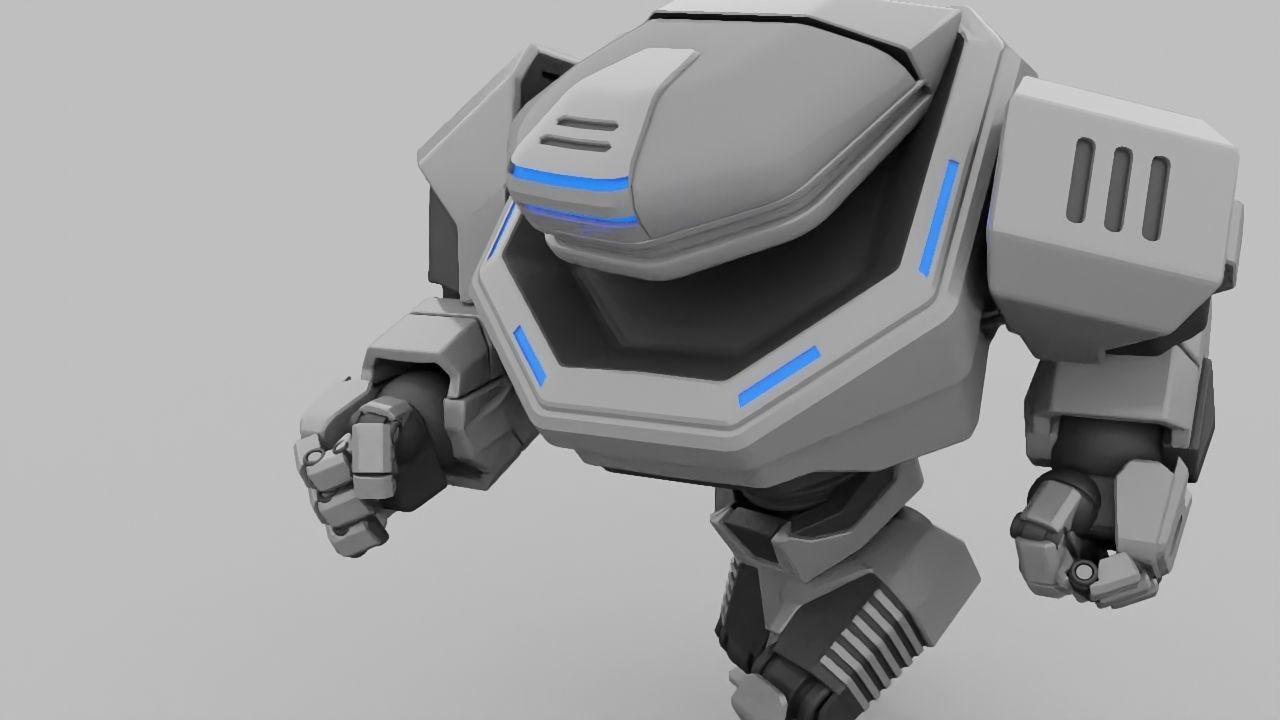 Droid runner rigged - animated character 3D model_1