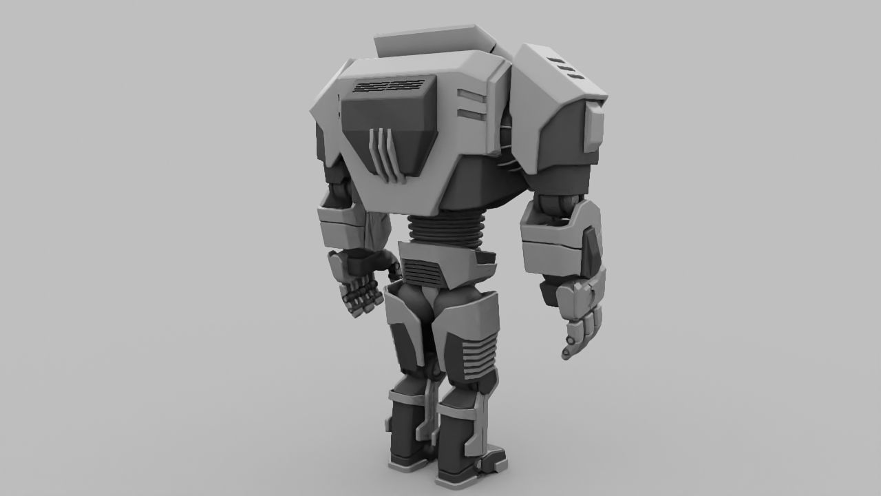Droid runner rigged - animated character 3D model_4