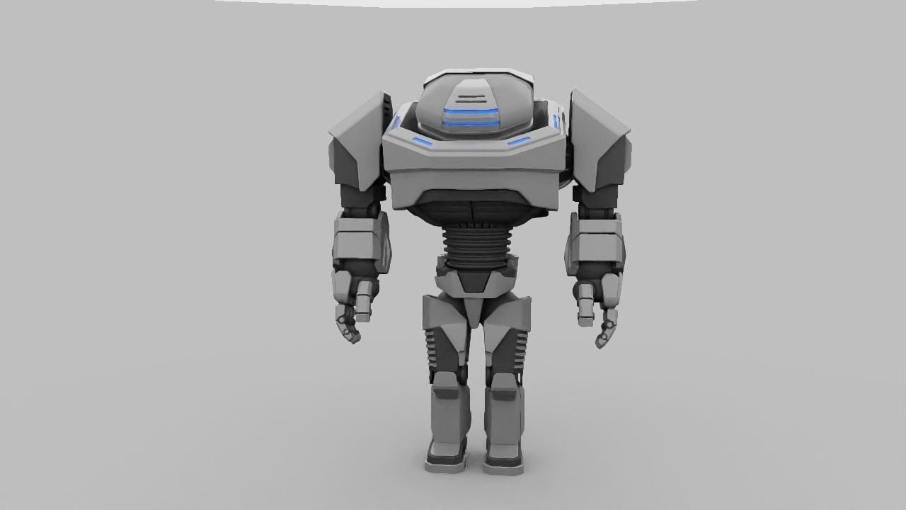 Droid runner rigged - animated character 3D model_2