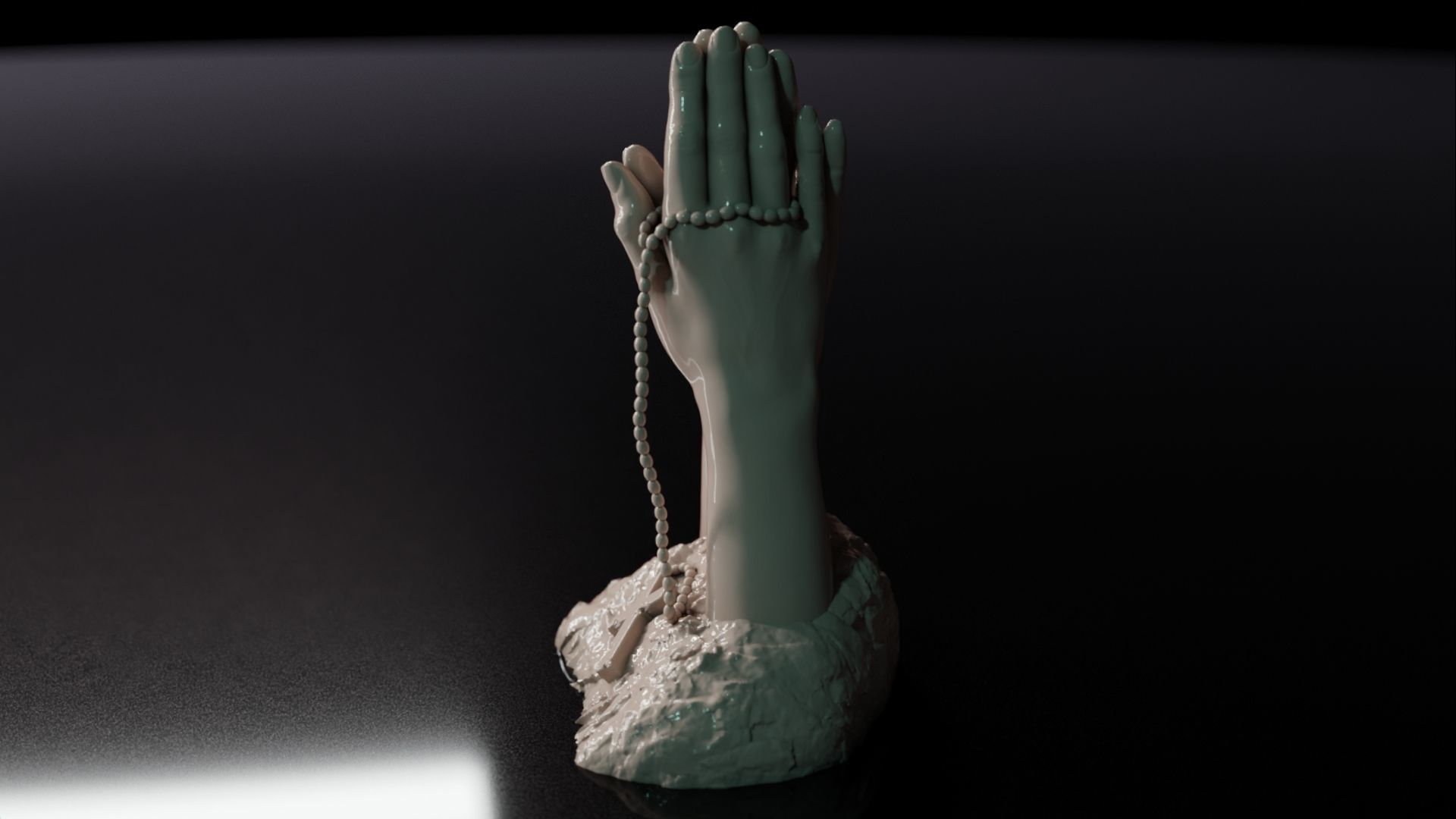 Hands praying to God 3D print model_4