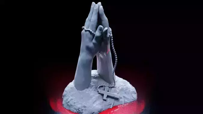 Hands praying to God