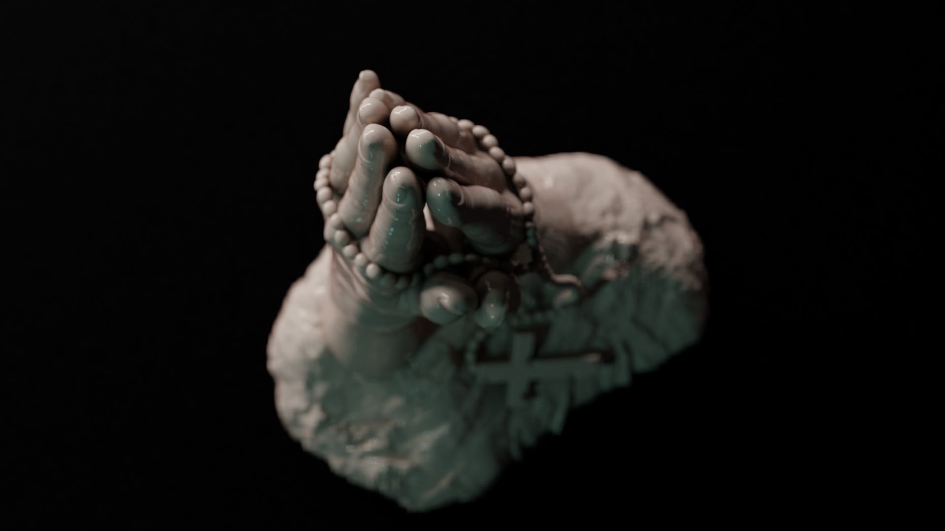 Hands praying to God 3D print model_7