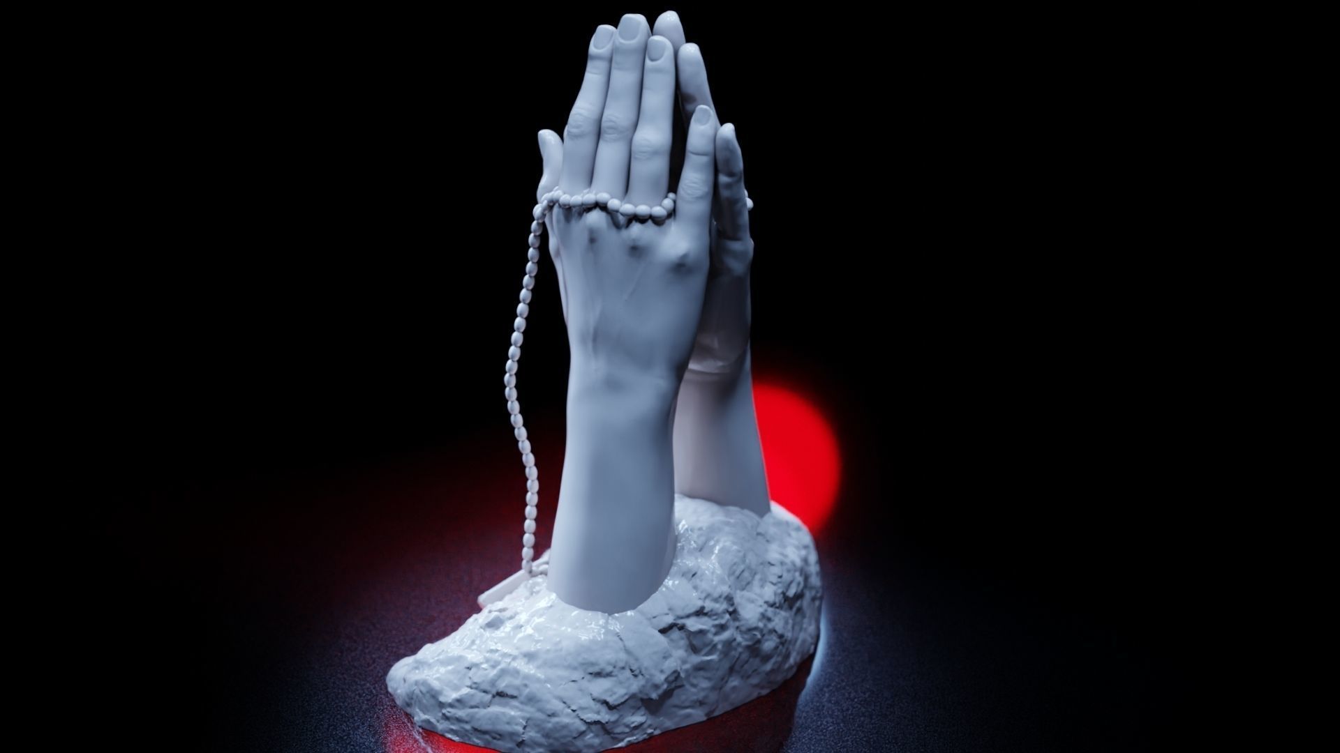 Hands praying to God 3D print model_32