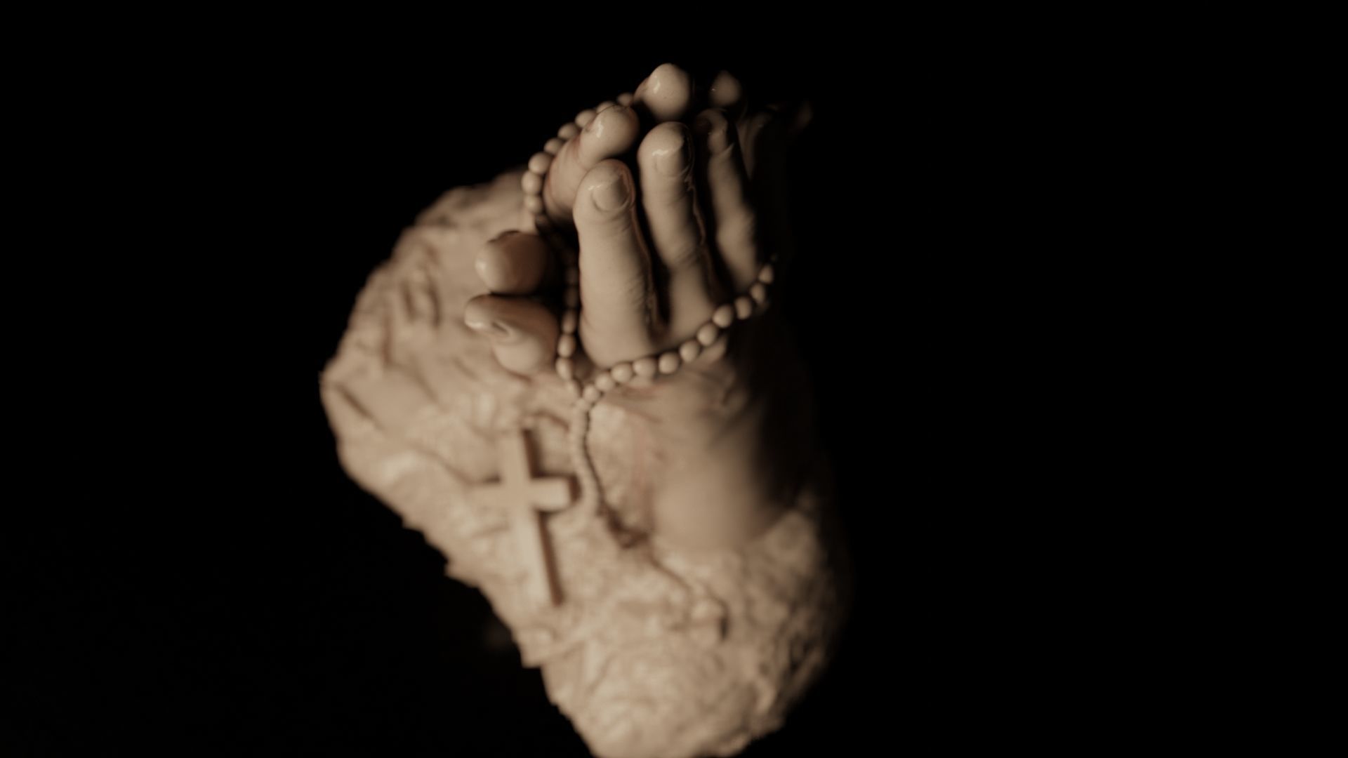 Hands praying to God 3D print model_9