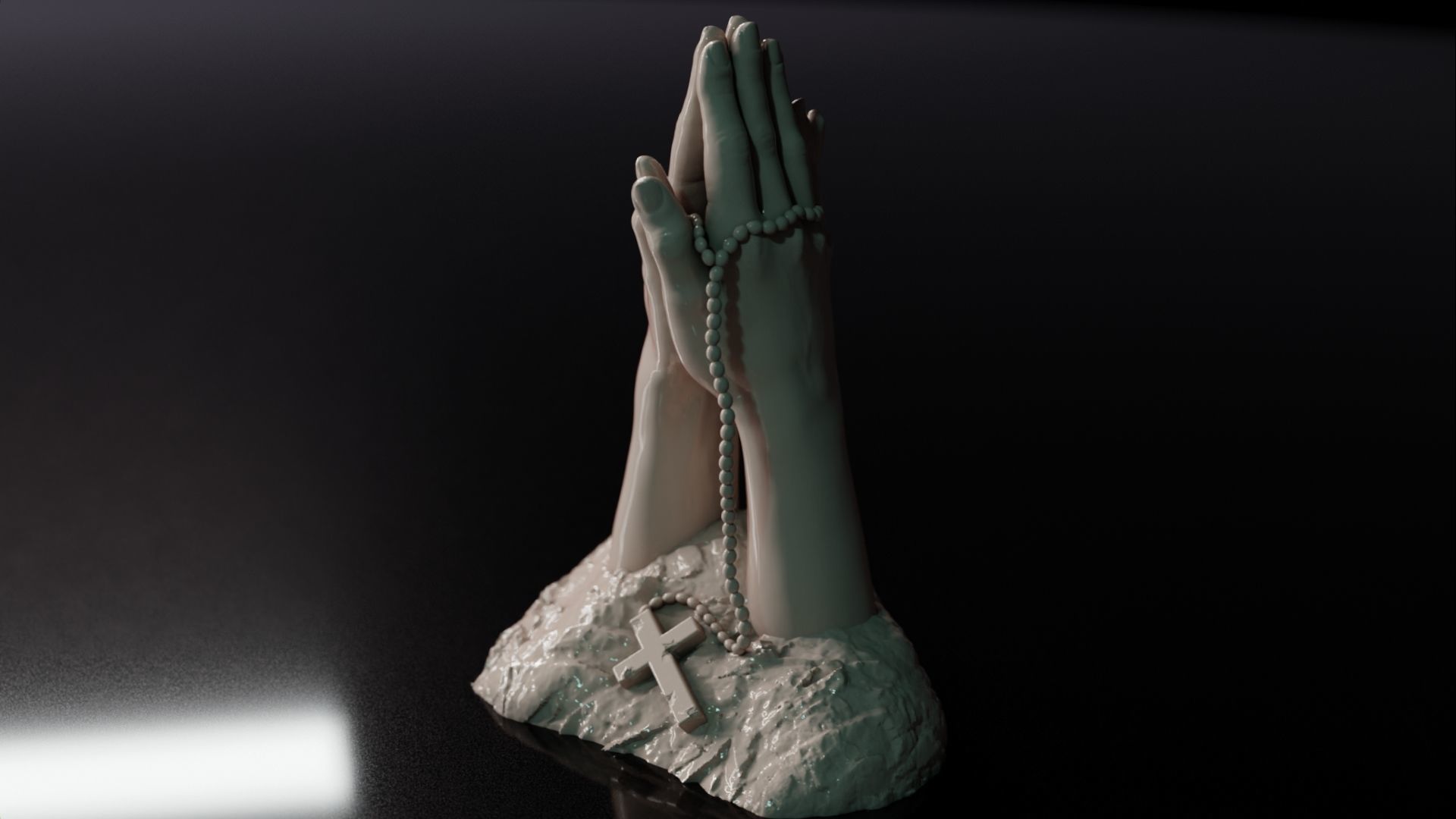 Hands praying to God 3D print model_3