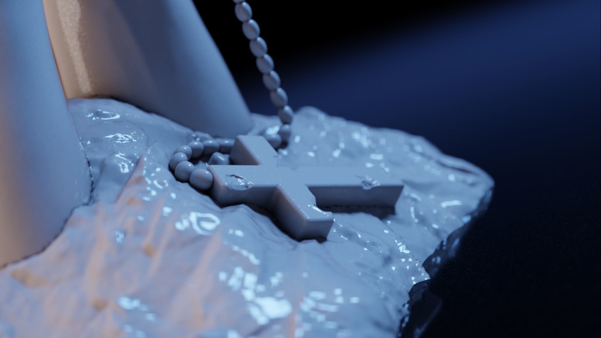 Hands praying to God 3D print model_16